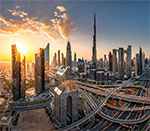 View of buildings, streets, beautiful in various angles in Dubai.