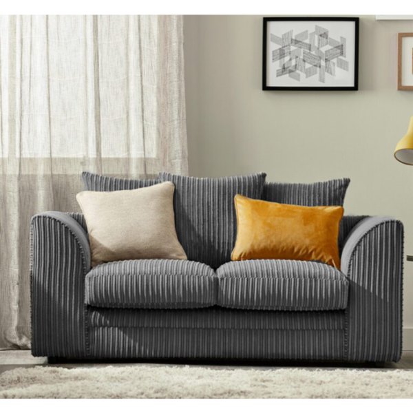 Morris Jumbo Cord 3 Seater and 2 Seater Sofa Set - Grey