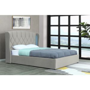 Mayfair Ottoman Storage Silver Bed Frame with LED - Standard Double 4ft6