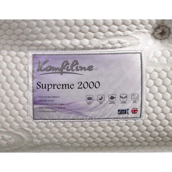 Supreme 2000 Pocket with memory topper Mattress - King Size