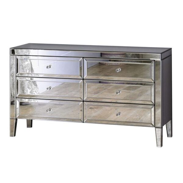 Mirrored 6 Drawer Chester