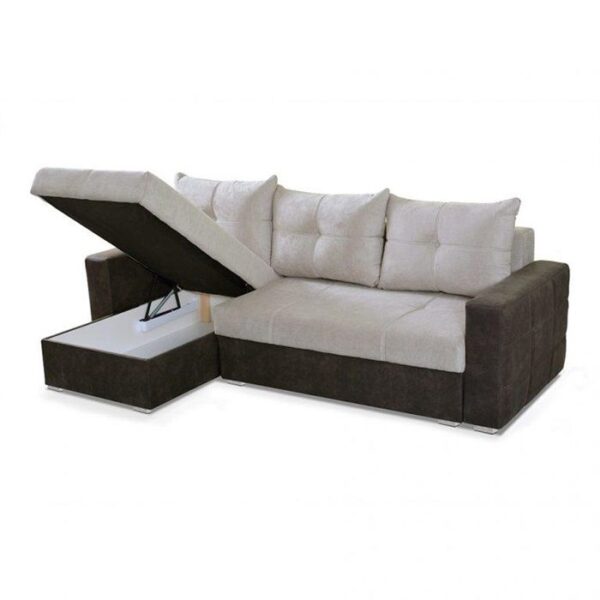 Durban Modern Design Corner Sofabed with Storage Space