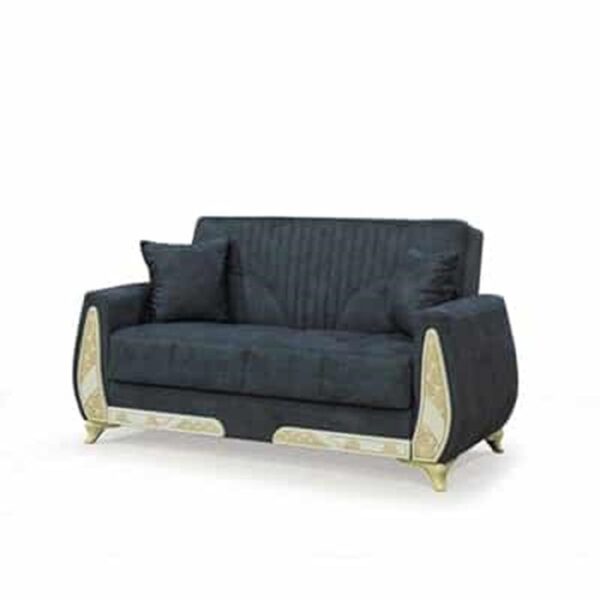 Turkish High Quality 3 Seater and 2 Seater Sofabed Set - Black