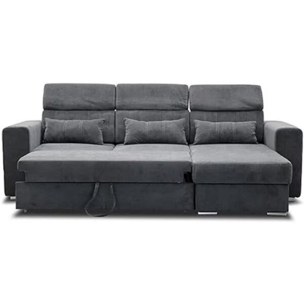 Lucas Corner Sofa Bed With Storage - Grey